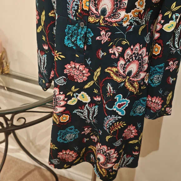 LOFT Floral Garden Shirt Flowy Dress - Picture 13 of 14